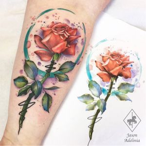 Rosa #JasonAdelinia #gringo #watercolor #aquarela #flor #flower #graphic #grafico #botanical #botanica #folha #leaf #rosa #rose