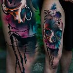 Floral Skull Tattoo by Alex Pancho #realism #colorrealism #realistictattoo #abstractrealism #realistictattoos #AlexPancho