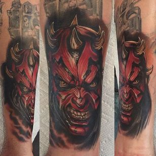 Tatuaje de Darth Maul por Paul Marino