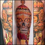 Tibetan Skull Tattoo by Eric James #tibetanskull #tibetanskulltattoo #kapala #kapalatattoo #skull #skulltattoo #skulltattoos #tibetantattoo #EricJames