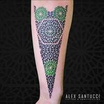 Dotwork Tattoo by Alex Santucci #dotwork #colordotwork #contemporary #mandala #geometric #dotworkartist #italianartist #AlexSantucci