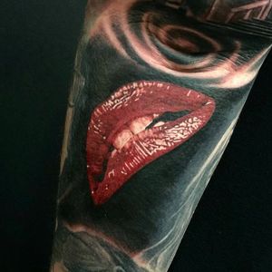 Rocky Horror Picture Show tattoo by Gari Henderson. #rockyhorror #rockyhorrorpictureshow #theater #film #classic #lips