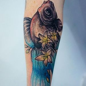 Colorful fish tattoo by Miss Sucette #fish #MissSucette
