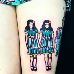 Grady Twins Tattoo by Dani Queipo #theshining #gradytwins #shingingtwins #twins #horror #horrorart #stephenking #DaniQueipo