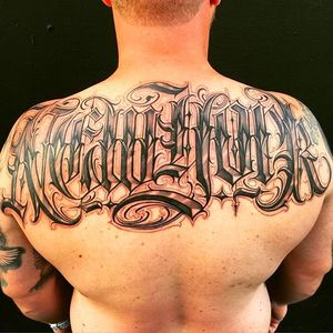 New York Lettering Tattoo by Orks One via @Orks_Tattoos #OrksTattoos #OrksOne #Lettering #Script #NY #NewYork #LosAngeles