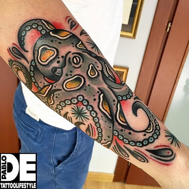 traditional octopus tattoo