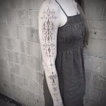 Elegant sleeve by Kris Davidson #KrisDavidson #dotwork #sacred