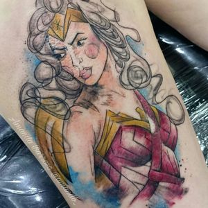 #AmandaBarroso #brasil #brazil #brazilianartist #TatuadorasDoBrasil #watercolor #aquarela #colorido #colorful #wonderwoman #mulhermaravilha #nerd #geek #sketch #dc #movie #filme #comics #superhero #superheroi