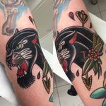 Panther Tattoo by Kathryn Ursula #Traditional #TraditionalTattoos #OldSchool #KathrynUrsula #panther