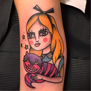 Pop Surrealistic Tattoo #AliceinWonderlandtattoo #AmandaToy