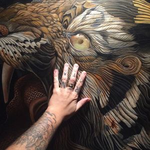 Tiger's Eye by Alex Reisfar (via IG-alexreisfar) #surrealism #artist #artshare #painting #fineart #AlexReisfar