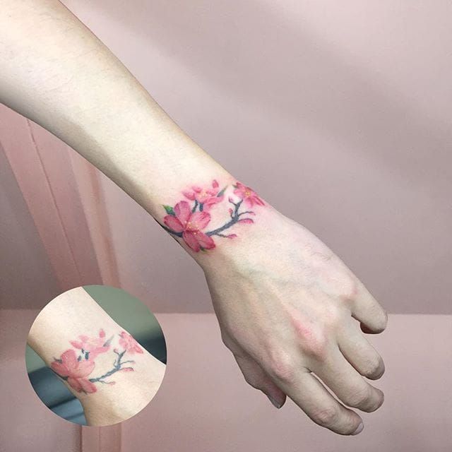 27 Charming Cherry Blossom Tattoo Examples  Blossom tattoo Cherry blossom  tattoo Beautiful flower tattoos