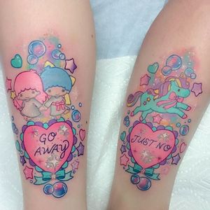 Sanrio tattoo by Sara Ink. #sanrio #adorable #kawaii #cute #pink #pastel