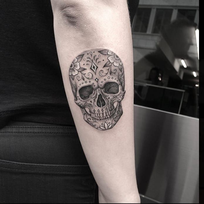 60 Stylish Sugar Skull Tattoo Designs With Meaning  Artistic Haven