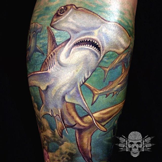 70 Hammerhead Shark Tattoo Designs For Men  Deep Sea Ink Ideas