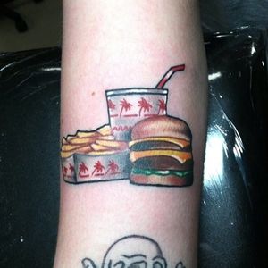 The In-N-Out family by Casey Price (via IG -- kingcaseytattoo) #caseyprice #innout #innouttattoo #burger #fries