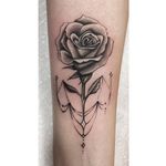 Rose Tattoo by Cally Jo @callyjoart #callyjo #callyjoart #blackandgrey #rose