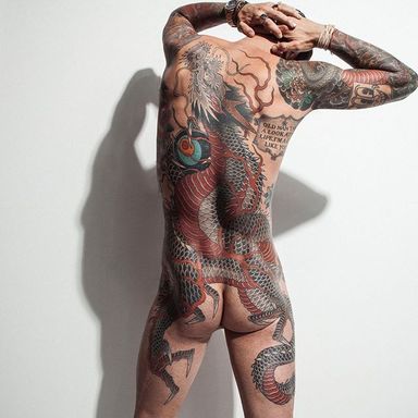 Free-standing Dragon by RG. (via @rg74) #largescale #japanese #dragon #backpiece #rg