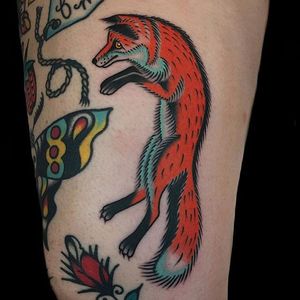 Leaping fox, by Alex Zampirri. (via IG—azamp_) #AlexZampirri #Animals #traditional
