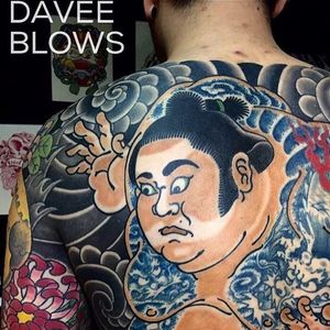 Backpiece Tattoo by Davee Blows #NewSchool #JapaneseTattoo #NewSchoolJapanese #NewSchoolTattoos #daveeblows
