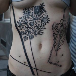 Graphic tattoo by Adine Tetovacky #AdineTetovacky #ornamental #graphic #pattern