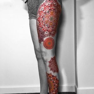 Mandala tattoos by Corey Divine and Brian Geckle via Instagram @briangeckleart #mandala #geometric #BrianGeckle #CoreyDivine