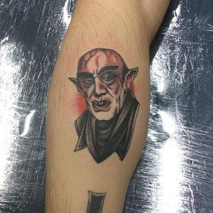 Creepy Count Orlok Tattoo by Cazm1 #CountOrlok #CountOrlokTattoo #Nosferatu #NosferatuTattoos #HorrorTattoos #HorrorTattoo #Horror #Cazm1