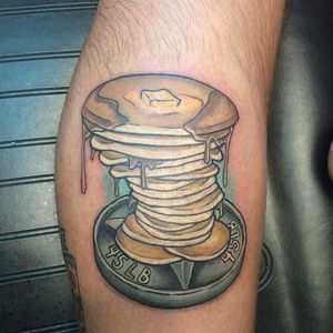 Pancake stack by Birdie Tattoos. #weight #neotraditional #pancakes #breakfast #BirdieTattoos