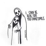 "I Can Be Here For You Sometimes" via instagram spacegoth #grimreaper #death #art #artshare #spacegoth