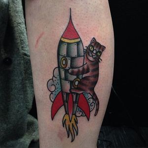 Space cat. by @iris_lys #IrisLys #rocket #cat #cattoo #cattooer