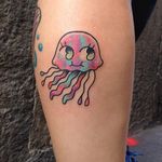 Kawaii jellyfish tattoo by Numi #Numi #jellyfish #kawaii