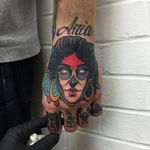 Woman Hand Tattoo by Mitchell Allenden #hand #handtattoo #handtattoos #neotraditionalhandtattoo #neotraditional #neotraditionaltattoo #neotraditionaltattoos #MitchellAllenden