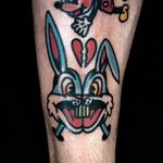 Bugs Bunny double image illusion tattoo by Woohyun Heo. #doubleimage #doubleface #double #woo #wootattooer #woohyunheo #southkorea #southkorean #bugsbunny