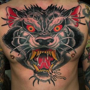 Werewolf Tattoo by Lango Oliveira #wolf #werewolves #werewolf #horror #horrorcreature #halloween #LangoOliveira