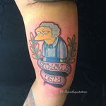Moe Szyslak Tattoo by Howie Tattoos #MoeSyzslak #MoeSzyszlakTattoo #SimpsonsTattoos #TheSimpsons #Simpsons #SpringfieldTattoos #HowieTattoos