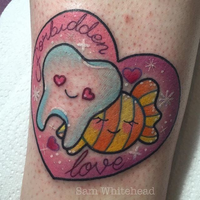 Your Dentist Will Approve These Fun Tooth Tattoos  Tattoodo