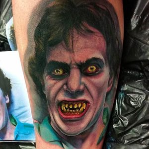 Vampire tattoo by Alex Wright @TheAlexWright #AlexWright #Horror #Gore #Portrait #Portraittattoo #Realistic #TheAlexWright #UK #Vampire