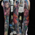 An incredible sleeve that captures the story arch of "Heart of the Swarm" by Alexander Dubchak (IG—tattooist_86). #Kerrigan #QueenofBlades #StarCraft #videogames #Zerg