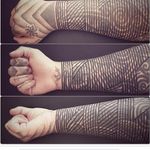 Solid linework blast over tattoos by Curly Moore #curlytattoo #linework #freehand #blastover #curlymoore