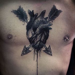 Heart Tattoo by Alessandro Micci #heart #blackworkheart #blackwork #blackworkartist #blackink #blackworker #AlessandroMicci