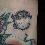 Pufferfish Tattoo by Susanne König #pufferfish #fish #sealife #SusanneKonig