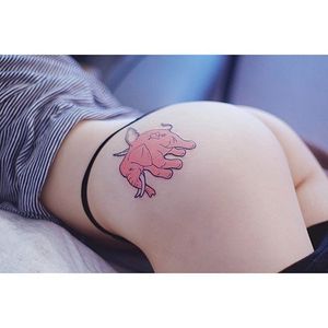 Pink tattoo by Seoeon. #Seoeon #butt #elephant #pink #pinkink #aesthetic