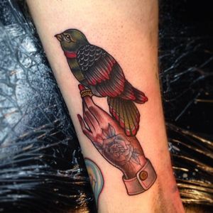 Tattooed Hand with Bird by Cedric Weber @Cedric.Weber.Tattoo #CedricWeberTattoo #GreyhoundTattoo #Handtattoo #Bird #Germany