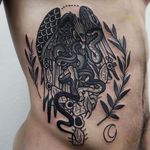 Eagle vs Snake Tattoo by Moises Jimenez @thecrocodile666 #MoisesJimeneztattoo #Black #Blackwork #Blacktattoo #Eagle #Snake