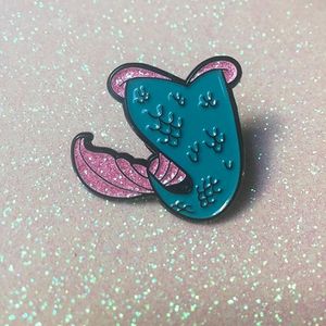 Mermaid tail enamel pin by Alex Strangler. #AlexStrangler #enamelpin #cute #girly #pin #mermaid