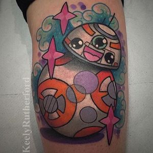 BB-8 Kawaii Tattoo by Keely Rutherford #BB8 #starwars #theforceawakens #forceawakens #starwarsink #KeelyRutherford