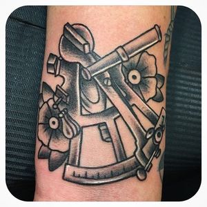 Sextant Tattoo by Dr. Vega #sextant #nauticaltattoos #sailortattoos #DrVega
