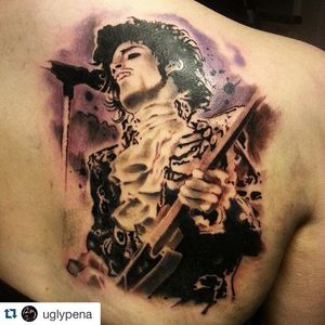 Watercolor Prince tattoo by UglyPena #Prince #UglyPena #watercolor