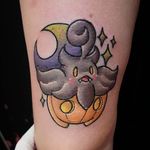 Pumpkaboo tattoo by Mewo Llama. #MewoLlama #pokemon #videogames #anime #kawaii #cute #jackolantern #halloween
