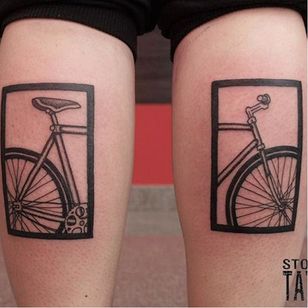 Bike tattoo by Stoznia. #bike #fixie #biker #cyclist #biking #sport